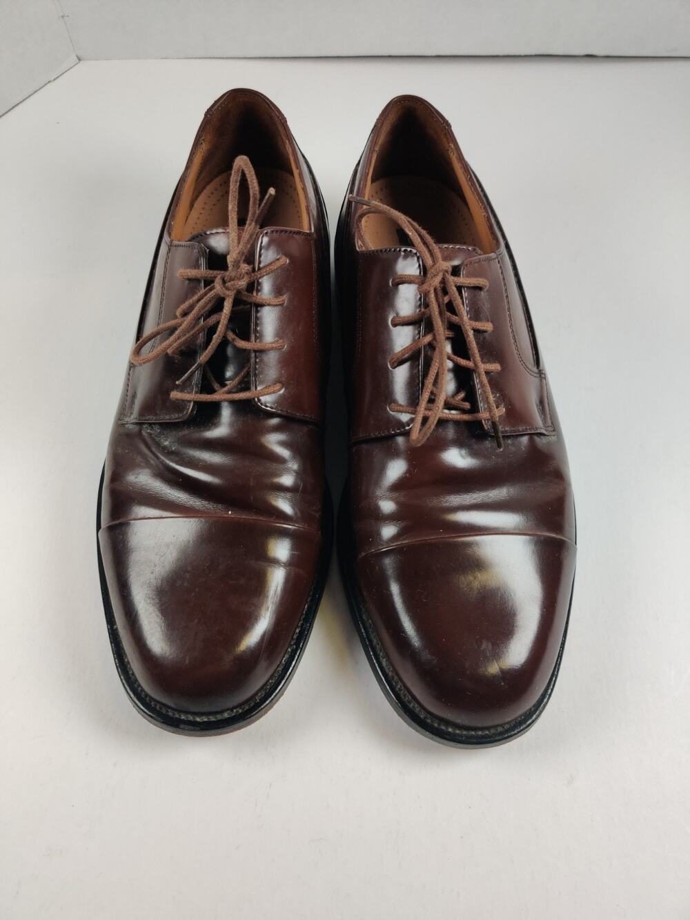 Bostonian Oxford Dress Shoes Men's Size 9 W Brown Leather Lace-Up Business